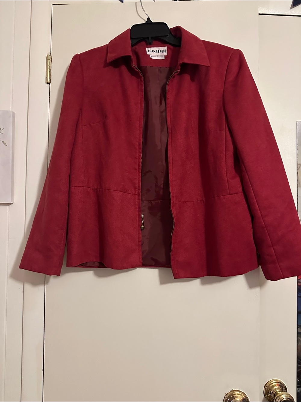 Nautilus Women's Red Zip-Front Blazer Jacket